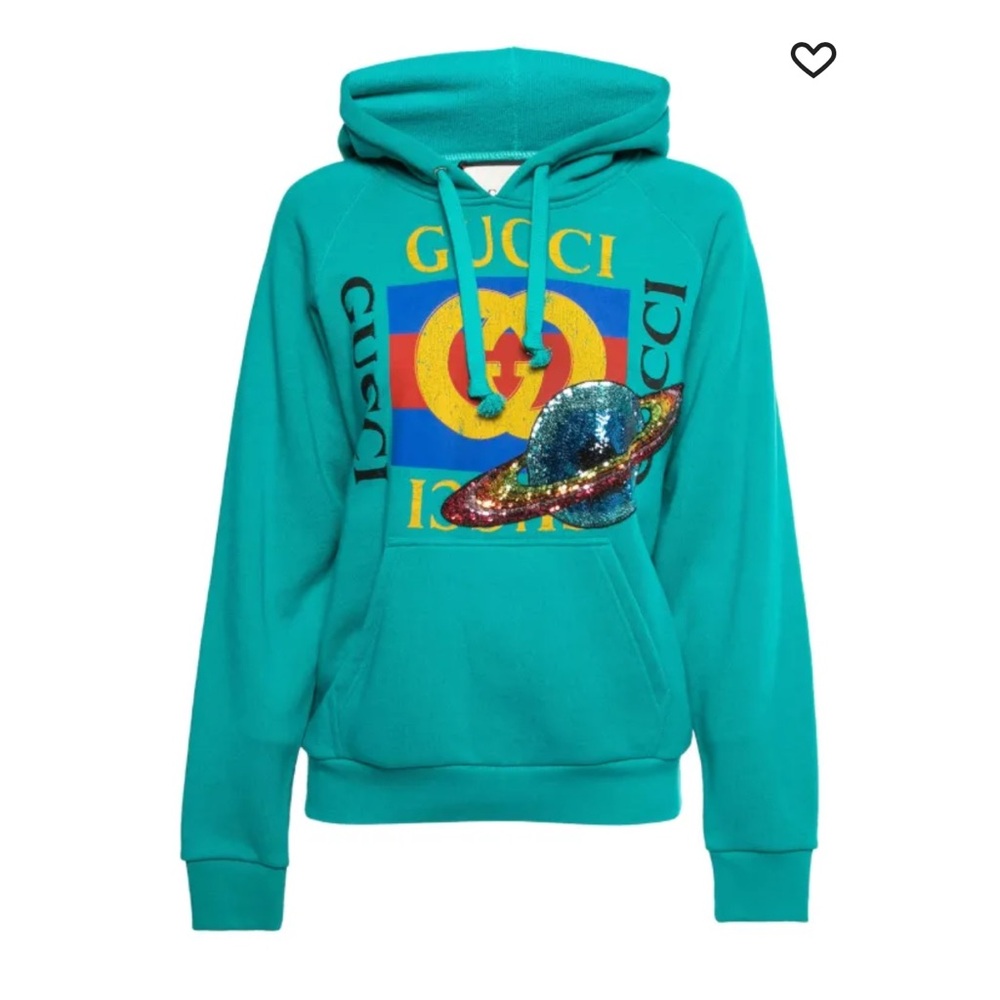 Gucci teal planet sweatshirt